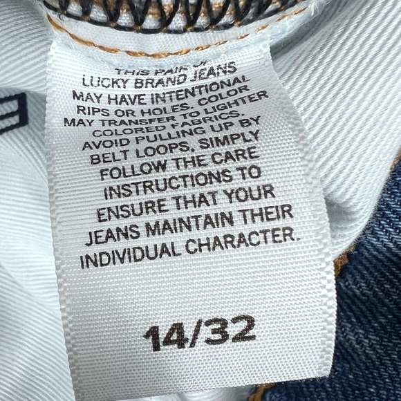 LUCKY BRAND 14/32 Relaxed Taper Leg Ankle Jeans - Picture 4 of 8